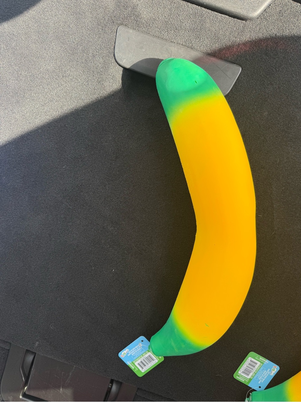 Yellow and Green Banana large squeezy Toy